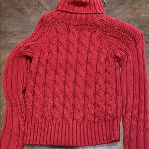 MAROON CABLE KNIT SWEATER BY THE LIMITED